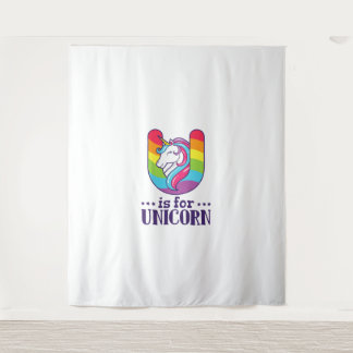 Tapete De Parede Kids U Is For Unicorn Alphabet T-Shirt