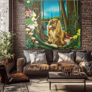 Tapete De Parede King Charles Spaniel e Sprite