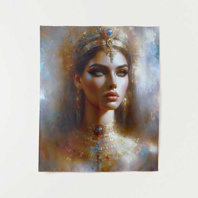 Tapete De Parede Kleopatra Porträt in Goldener Majestät (Frente)