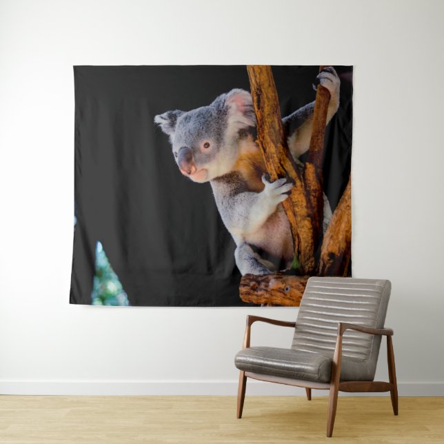 Tapete De Parede Koala Cute na Cinza (In Situ (Horizontal))