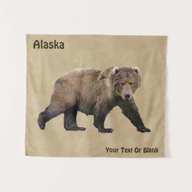 Tapete De Parede Kodiak Bear Em Papel Antigo (Frente (Horizontal))