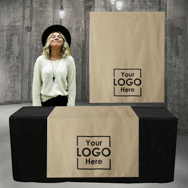 Tapete De Parede Kraft Table Runner Banner Business Logo Events (Kraft Table Runner Banner Business Logo Events Tapestry)