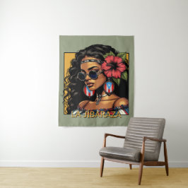 Tapete De Parede La Jíbaraza 1 – Puerto Rican Jíbara Art • Boricua