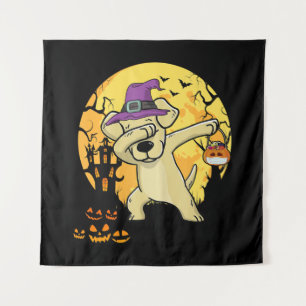Tapete De Parede Labrador Retriever Dabbing Witch Pumpkin Engraçado