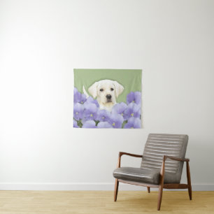 Tapete De Parede Labrador Retriever Puppy Pintura Original