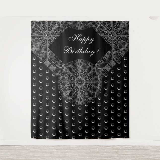 Tapete De Parede Lace Black Cerâmico (Frente)