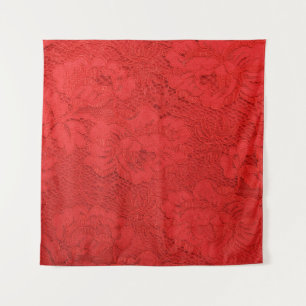 Tapete De Parede Lace vermelho elegante, textura perfeita