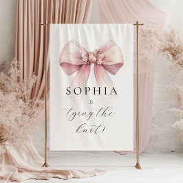 Tapete De Parede Laço Rosa Ela Está Se Casando Chá de Noiva