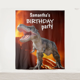 Tapete De Parede Lado de casa de aniversário da Dinossaur