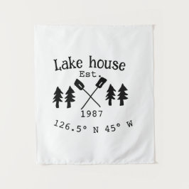 Tapete De Parede Lago House ets. Data ano em que as coordenadas per