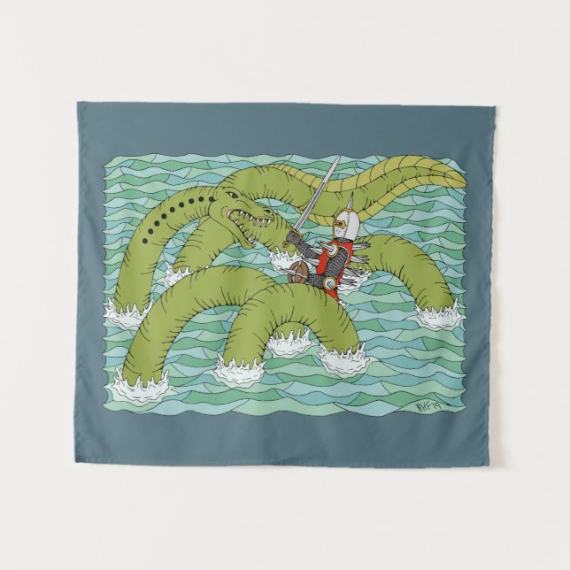 Tapete De Parede Lambton Worm e Knight (Frente (Horizontal))