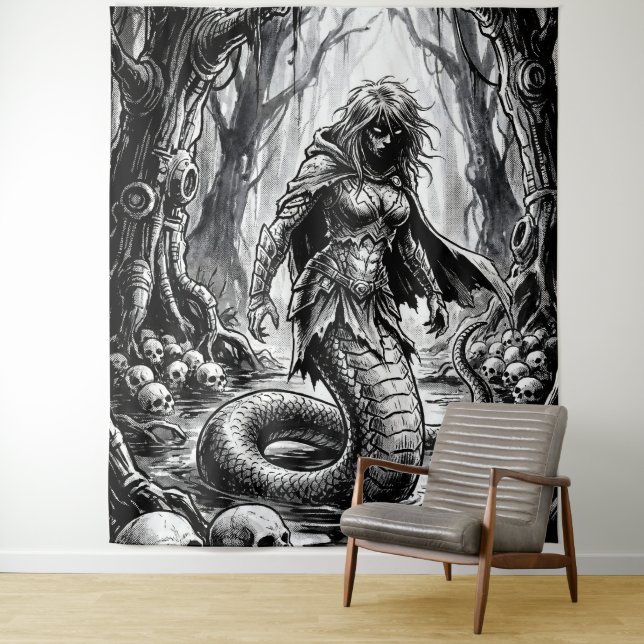 Tapete De Parede Lamia the Serpent Queen of Skulls (In Situ)