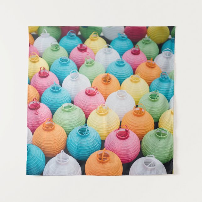 Tapete De Parede Lanterna do céu de cor ordenada (Frente)