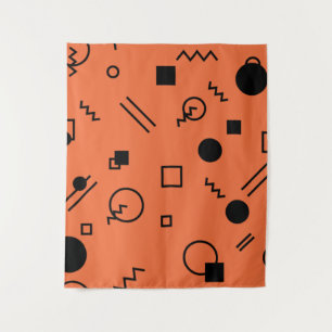 Tapete De Parede Laranja, divertido, moderno, gráfico geométrico Me