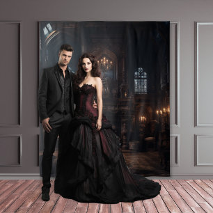 Tapete De Parede Lareira XLarge de Mansão Gótica Moody