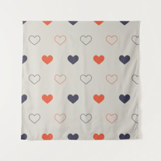 Tapete De Parede Large - Lovely hearts / orange cream dark