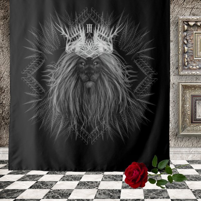 Tapete De Parede Leão com Monograma Coroa (Criador carregado)