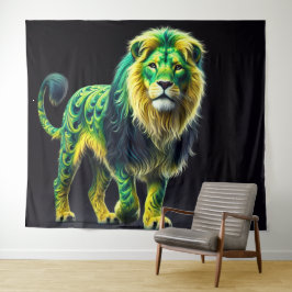 Tapete De Parede Leão Verde