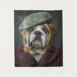 Tapete De Parede Legal inglês Bulldog Smoking Pipe