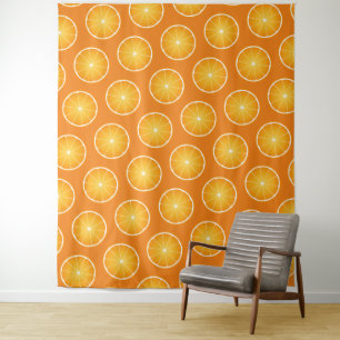 Tapete De Parede Legal Suculenta Muralha de fruta Amarelo-Laranja