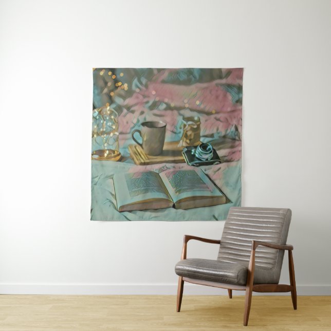 Tapete De Parede Leia Livros, Beba Café (In Situ)