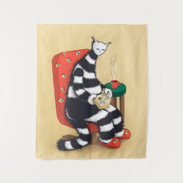 Tapete De Parede Leitura do Livro de Gatos