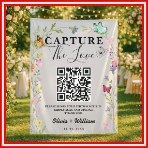 Tapete De Parede Lembrança de Flor Silvestre Código QR 'Capture O