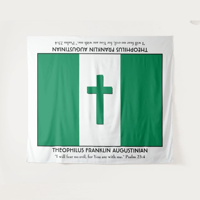 Tapete De Parede Lembrança Personalizada | BANDEIRA DA NIGÉRIA com  (Frente (Horizontal))
