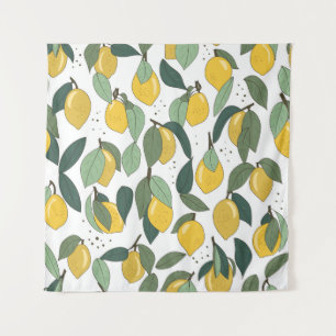 Tapete De Parede Lemon Tropical: Vintage Brilhante Sem Serras