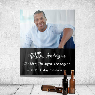 Tapete De Parede Lenda do mito do homem branco preto de aniversário