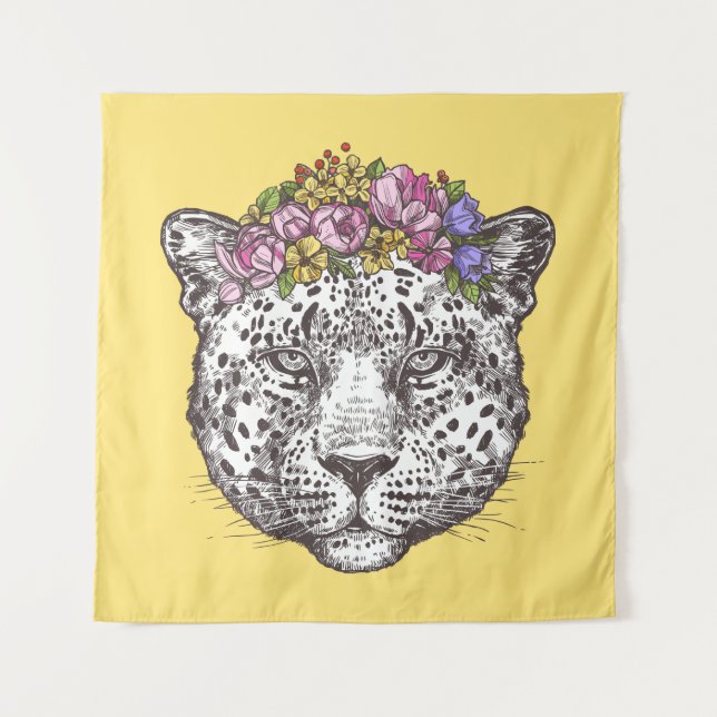 Tapete De Parede Leopard Hippie Chic (Frente)