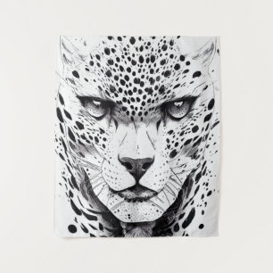 Tapete De Parede Leopard Jaguar Animal Wild Nature Ilustration Art