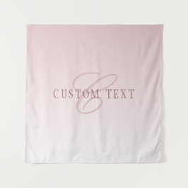 Tapete De Parede Letra Elegante e Monograma | Rosa Ombre