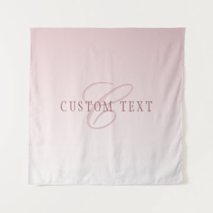 Tapete De Parede Letras Elegantes & Monograma Rose Ombre
