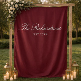 Tapete De Parede Letreiro de Boas-Vindas de Casamento em Tecido Per