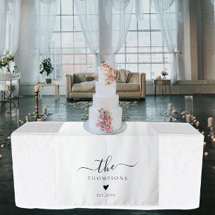 Tapete De Parede Letreiro de Sobrenome de Casamento Runner Mesa de