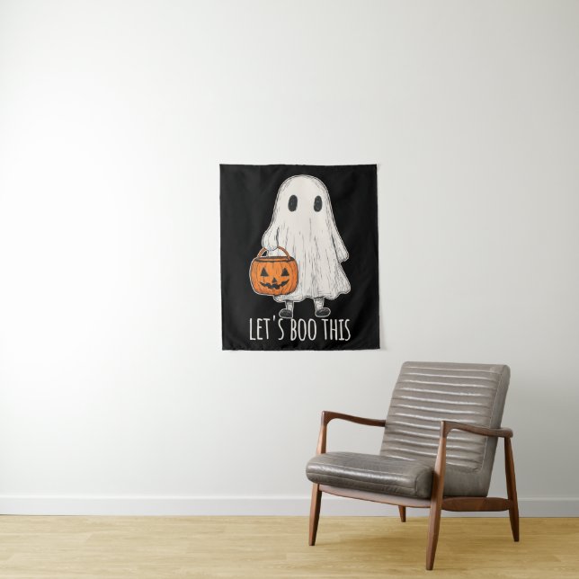 Tapete De Parede Let's Boo This Fun Ghost Trick or Treat (In Situ)