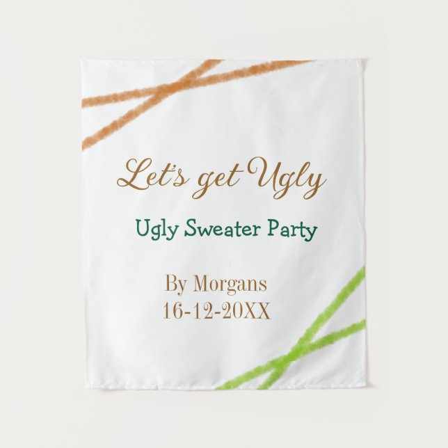 Tapete De Parede Let's get ugly Christmas ugly sweater Partyorange  (Frente)