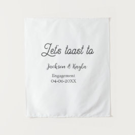 Tapete De Parede Let's toast to engagement party name date elegant 