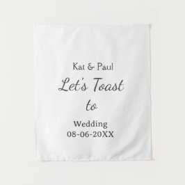 Tapete De Parede Let's toast to wedding add name date simple couple