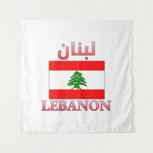 Tapete De Parede Líbano Flag ل ب ن ن Arte em Árabe e Inglês Legal