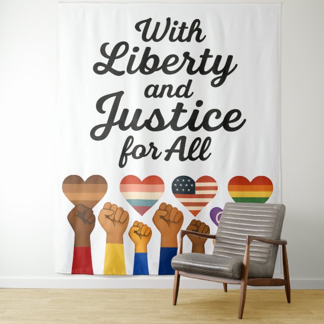 Tapete De Parede Liberdade e justiça para todos protestam (In Situ)