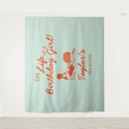 Tapete De Parede Life of a Birthday Girl Party Backdrop