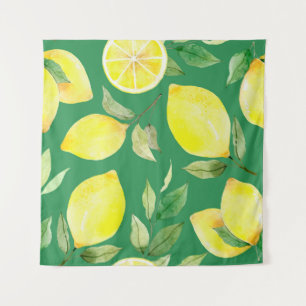 Tapete De Parede limão,padrão de aquarela,fundo,fruta,papel de pa