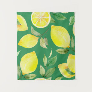 Tapete De Parede limão,padrão de aquarela,fundo,fruta,papel de pa