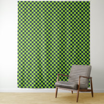 Lime and navy checkerboard pattern