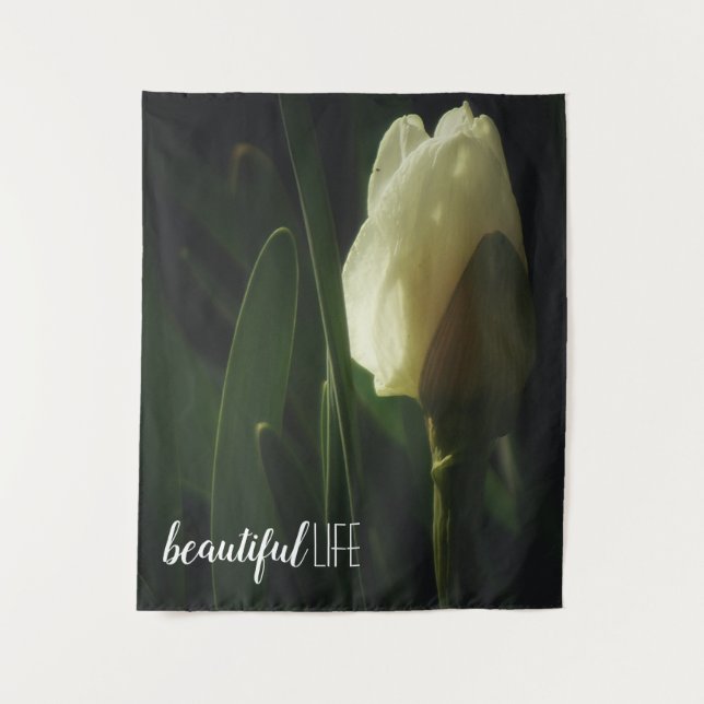 Tapete De Parede Linda Citação de Vida Daffodil Flower (Frente)