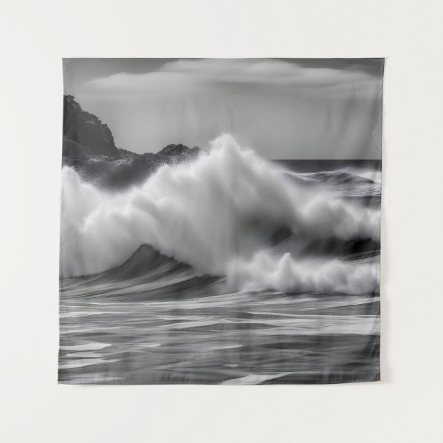 Tapete De Parede Lindas ondas do mar (Frente)