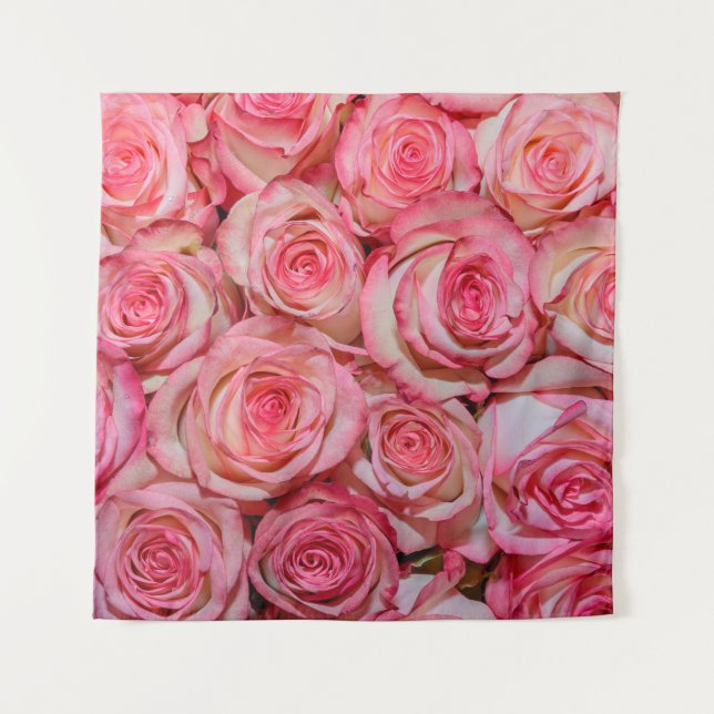 Tapete De Parede Lindas rosas rosa (Frente)