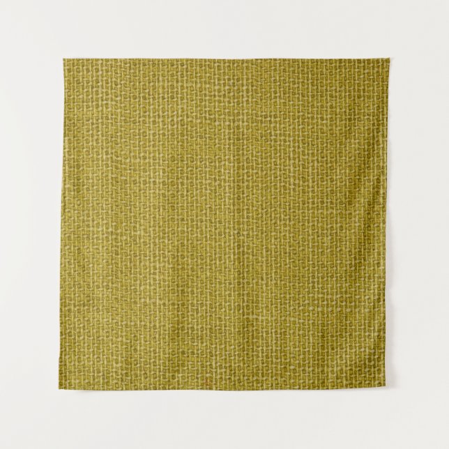 Tapete De Parede Linen Amarelo: Beleza Texturizada Fechada (Frente)